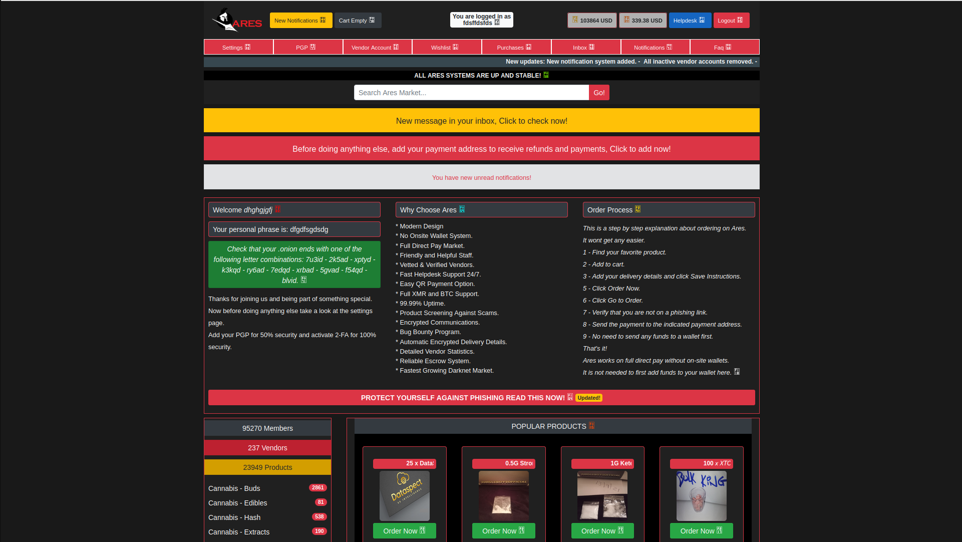 System Dashboard